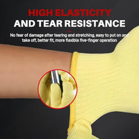 GOL-SIV 5 Pairs Cut Resistant Work Gloves, 7-Gauge Heavy Duty Aramid Fiber, Heat & Cut Protection for Small Hands, Women. Ideal for Metal Glass Handling, Woodworking & Industrial Assembly, S