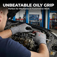 GOL-SIV 15-Gauge Micro-Foam Nitrile Work Gloves for Men, High Dexterity Mechanic Gloves, Breathable Flexible Fit, Excellent Oil Grip, 3 Pairs (XL)