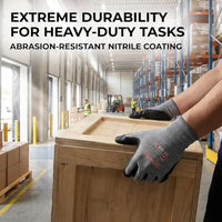 GOL-SIV 15-Gauge Micro-Foam Nitrile Work Gloves for Men and Women, High Dexterity Assembly Gloves, Breathable Seamless Knit, Excellent Oil Grip, 3 Pairs, Large