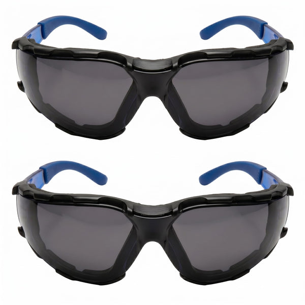 GOL-SIV Bulk Safety Glasses with Foam Gasket, Anti-Fog Dark Vented Lenses, ANSI Z87.1 Protective PPE Eyewear for Contractors & Construction, 12 Pack