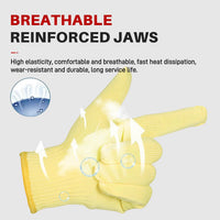 GOL-SIV 5 Pairs Cut Resistant Work Gloves, 7-Gauge Heavy Duty Aramid Fiber, Heat & Cut Protection for Men, Large Hands, Ideal for Metal Glass Handling, Woodworking & Industrial Builders, L
