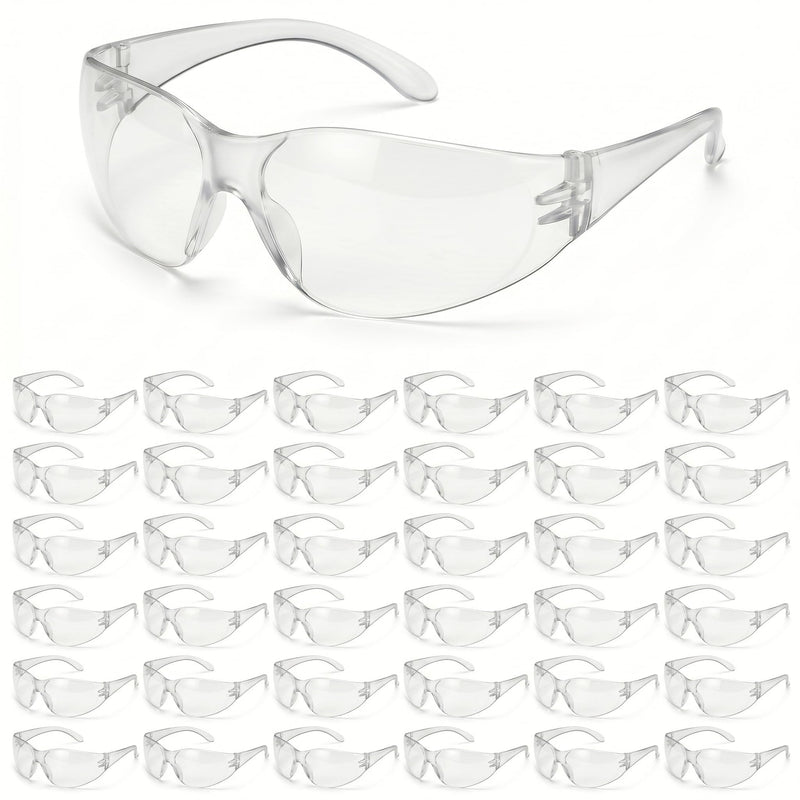 GOL-SIV Anti-Fog Safety Goggles, ANSI Z87.1 Certified Protective Eyewear, Clear Scratch Resistant Lenses, Lightweight Wrap-Around Design for Lab, Construction, Woodworking & Medical, 12-Pack