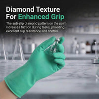 GOL-SIV 12 pairs Heavy Duty Nitrile Gloves For Men and Women, 18mil, EN374 Type A Chemical Resistant Gloves For Automotive And Painting, Puncture Resistant Work Gloves For Industrial Use, XL