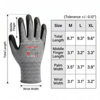 GOL-SIV Work Gloves 12 Pairs, Foam Nitrile Coated Palm for Firm Oil Grip, Breathable Seamless Mechanic Gloves, Abrasion Resistant Safety Work Gear for Warehouse, Auto Repair & DIY (L)