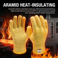 GOL-SIV 5 Pairs Cut Resistant Work Gloves, 7-Gauge Heavy Duty Aramid Fiber, Heat & Cut Protection, Ideal for Metal Glass Handling, Woodworking, Automotive & Industrial Assembly,M