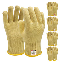 GOL-SIV 5 Pairs Cut Resistant Work Gloves, 7-Gauge Heavy Duty Aramid Fiber, Heat & Cut Protection, Ideal for Metal Glass Handling, Woodworking, Automotive & Industrial Assembly,M