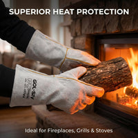 GOL-SIV Welding Gloves Men 3 Pairs, Heavy Duty Split Cowhide Leather Work Gloves with Kevlar Stitching, Extreme Heat Resistant Gauntlet for MIG/Stick Welding & Metal Fabrication